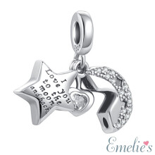 I Love You Charm for Pandora Bracelet or Necklace. Locket Charm