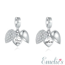 Son Charm Locket for Pandora Bracelet or Necklace. I Love You Son Gift