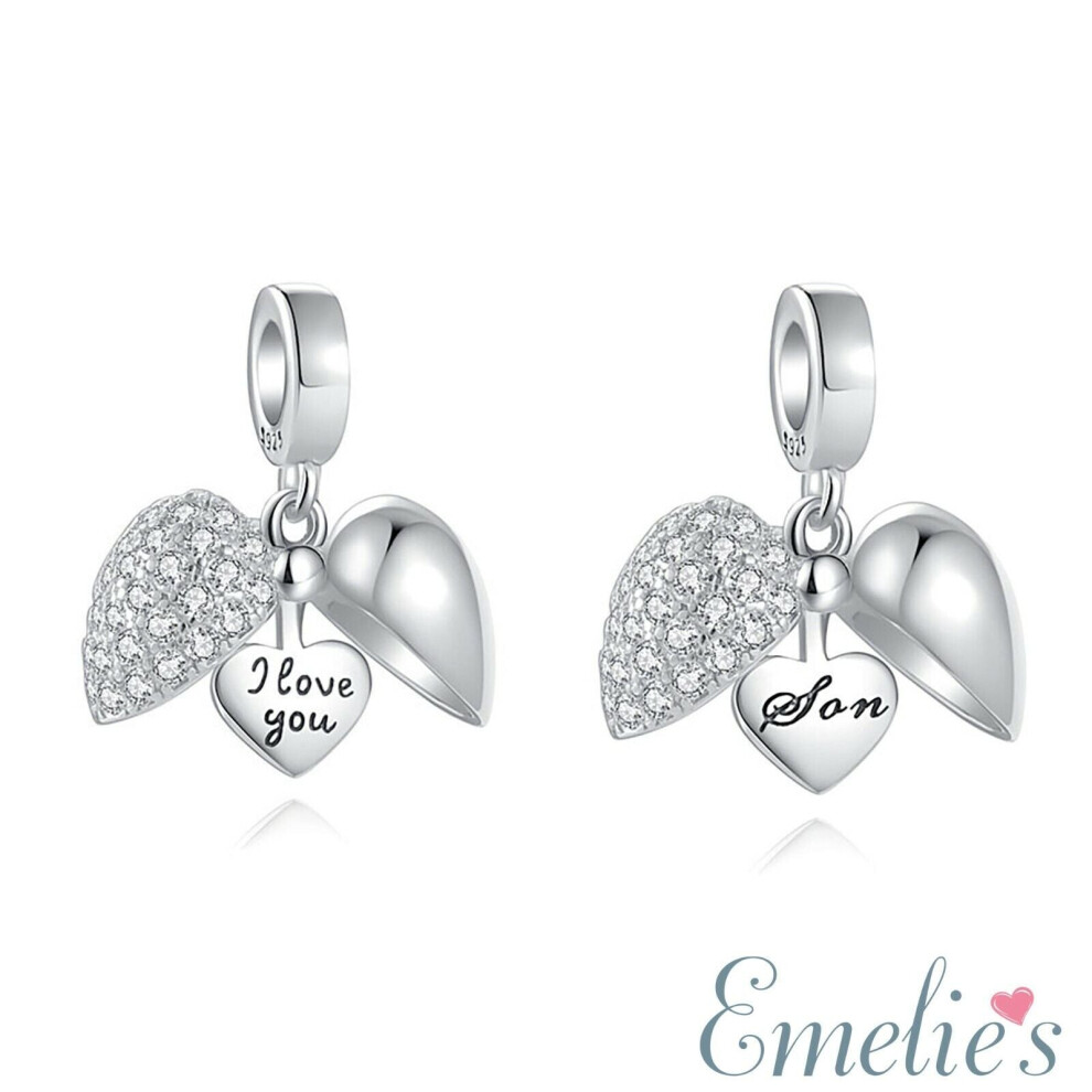 Son Charm Locket for Pandora Bracelet or Necklace. I Love You Son Gift