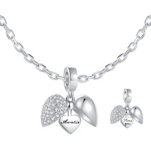 Auntie I Love You Heart Necklace. Pendant also fits Pandora Bracelet.