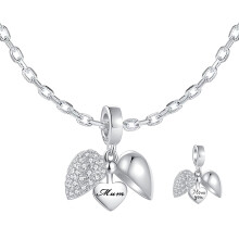 Mum I Love You Heart Necklace. Pendant also fits Pandora Bracelet.