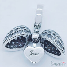 (June) Birthstone Charm for Pandora Bracelet. Birthday Charm for Bracelet or Necklace
