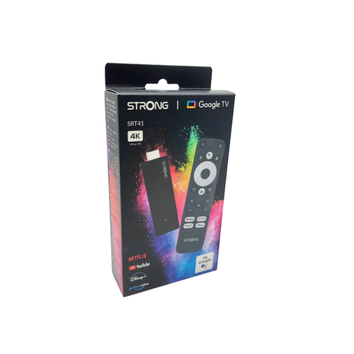STRONG - SRT 41 - Streaming Box Google TV 4K - Chromecast - Wifi 5 - Bluetooth - Assistente Vocal Google - Dolby Atmos/Vision - HDR 1