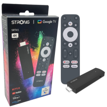 STRONG - SRT 41 - Streaming Box Google TV 4K - Chromecast - Wifi 5 - Bluetooth - Assistente Vocal Google - Dolby Atmos/Vision - HDR
