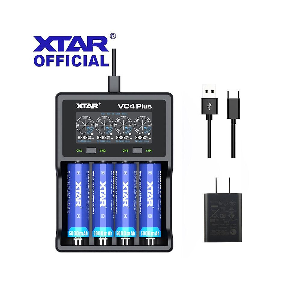 Xtar 18650 Battery Charger Charging Rechargeable Li-Ion Batteries 21700 18650 Usb C Qc3.0 Qucik Char 9033322905792