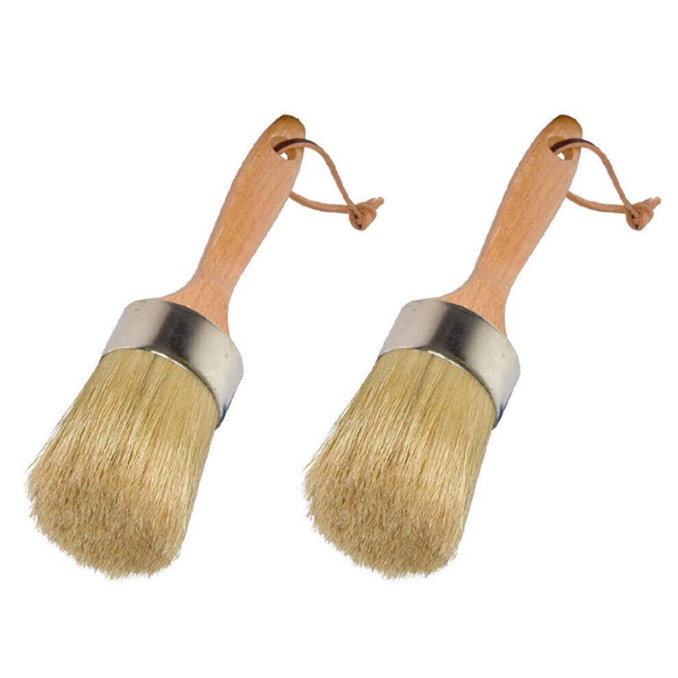 2Pcs Chalk And Wax Paint Brush For Stencils Home Decor 953270109402