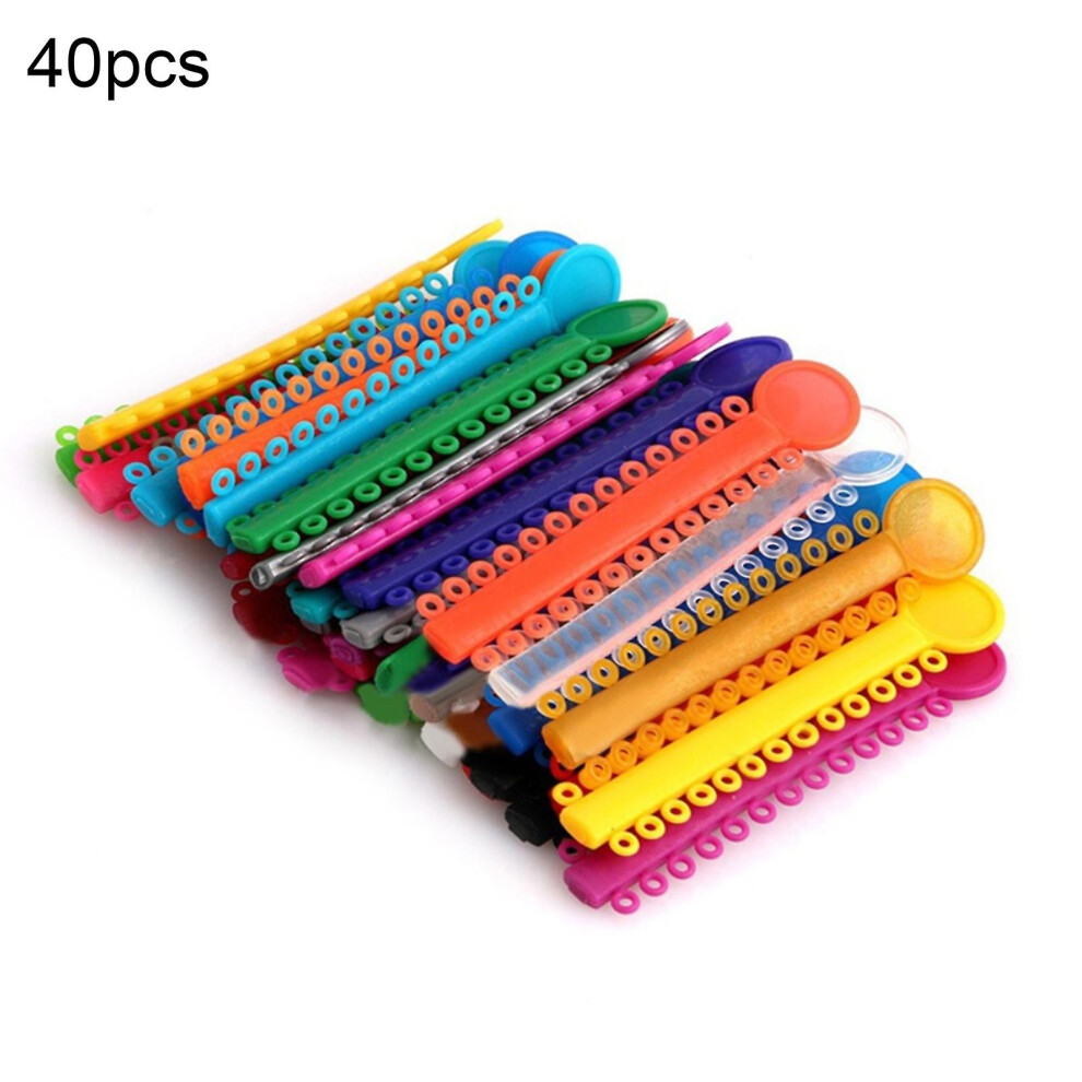 40pcs 1pack Dental Elastomeric Ligature Ties Orthodontics Elastic Rubber Bands