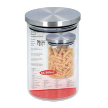 (800ml) Tall Borosilicate Glass Airtight Lid Storage Jar Pasta Rice Food Canister