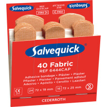 SALVEQUICK FABRIC PLASTERS REFILL PACK 6X40 FLESH