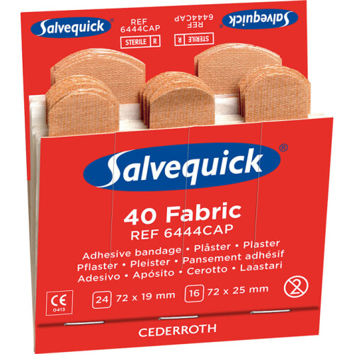 SALVEQUICK FABRIC PLASTERS REFILL PACK 6X40 FLESH