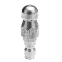 Sewer Pipe Dredging Pressure Washer Rotating Cleaning Nozzle Silver
