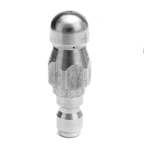 Sewer Pipe Dredging Pressure Washer Rotating Cleaning Nozzle Silver