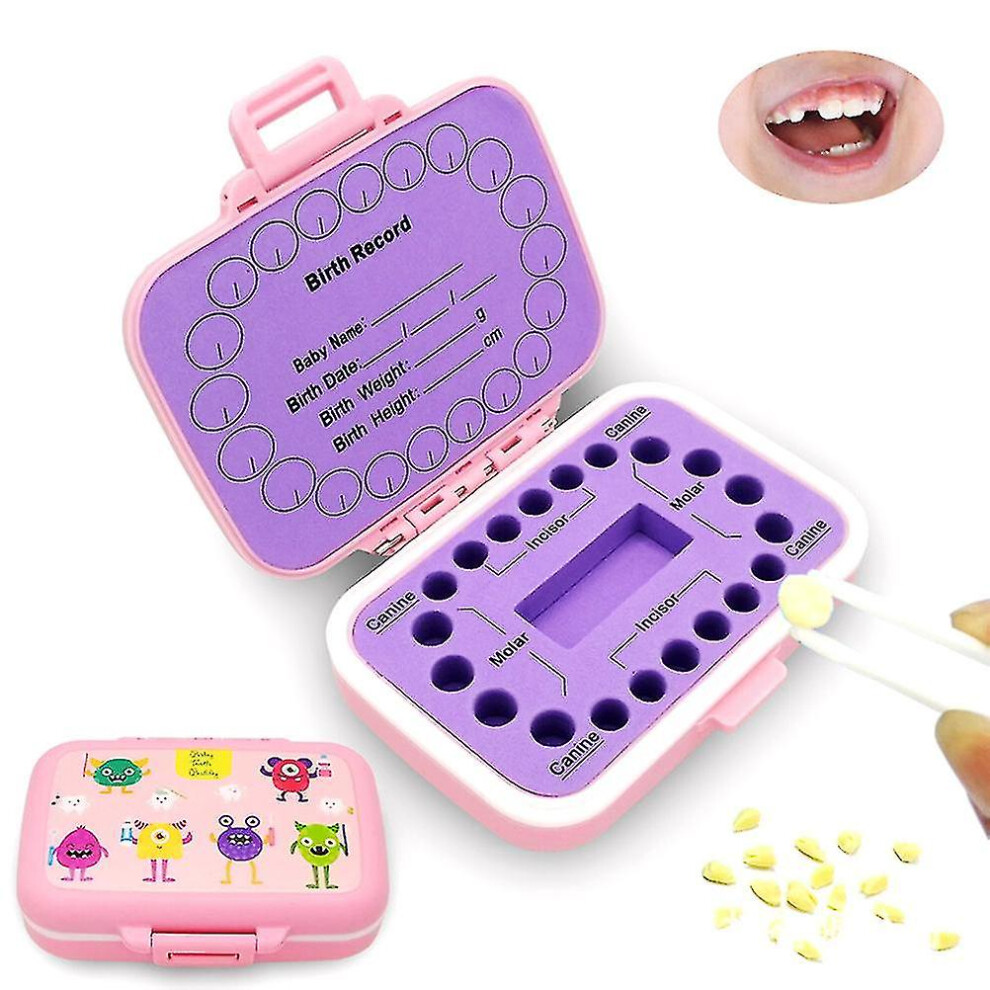 Baby Teeth Keepsake Box Pp Tooth Fairy Boxes Kids Tooth Storage Holder Organizer Cute Children Tooth Fetal Hair Container