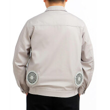 (M, Grey) Summer Outdoor Cooling Fan Jacket - Air-conditioning Suit For Construction Work