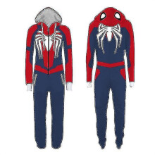(M) Big White Spider-man Sweater Pajamas One Piece Pajamas Cartoon Animal Pajamas
