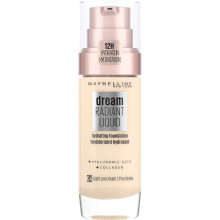 Maybelline Dream Radiant Liquid Foundation with HA&Collagen - Lightweight, Medium Coverage, 12H Hydration - 04 Light Porcelain - 3600530521944