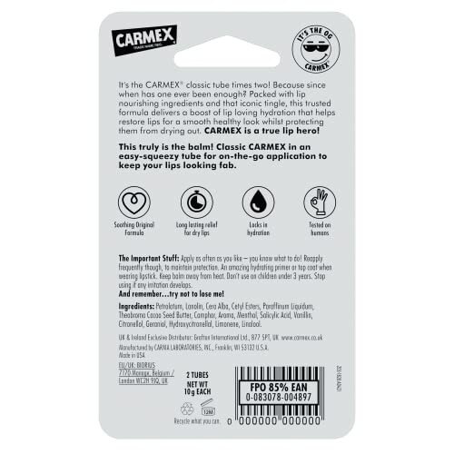 Carmex Classic Tube Blister - Pack of 2 2