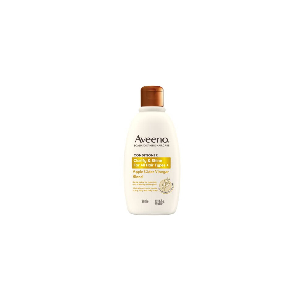 Aveeno Clarify And Shine Apple Cider Vinegar Scalp Soothing Conditioner For All Hair Types 300Ml