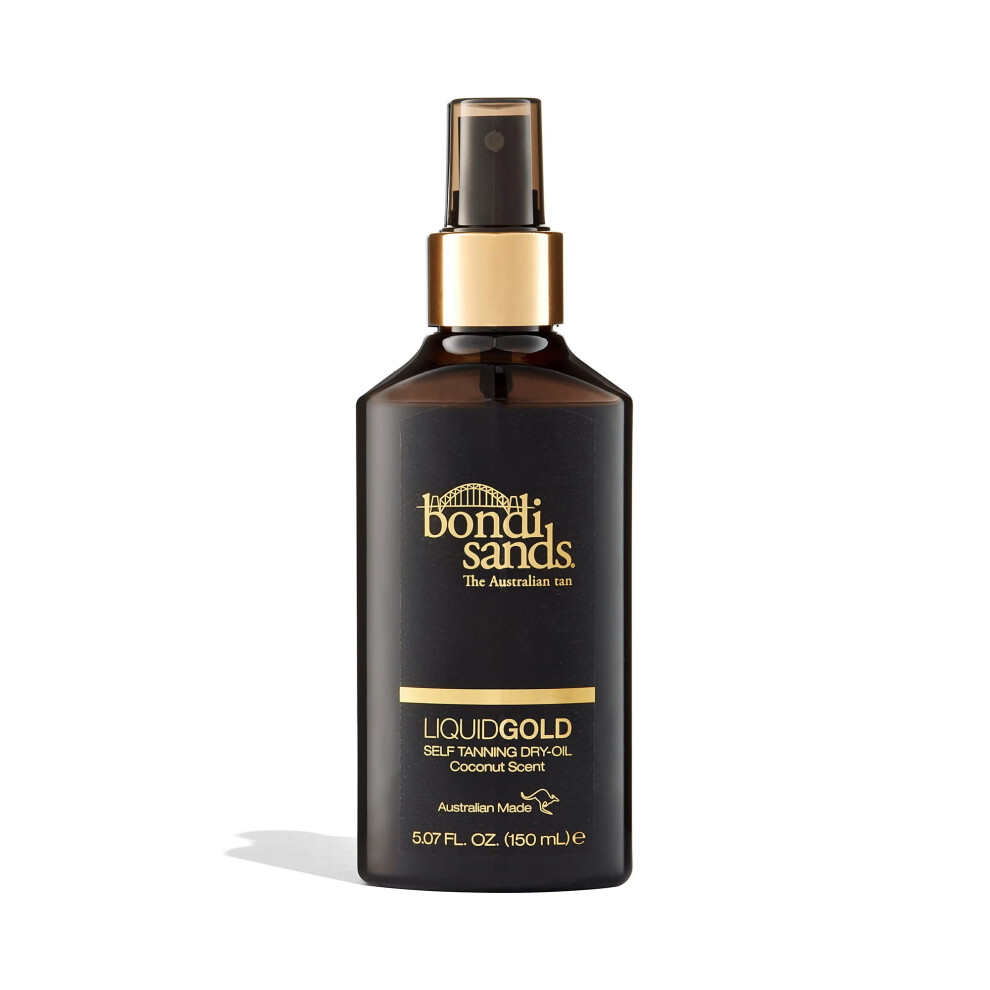 Liquid Gold Self-Tanning Dry Oil | Ultra Nourishing No Wash Off Formula Gives Skin a Long-Lasting Golden Tan, Enriched with Argan Oil, Vegan + Cruelty