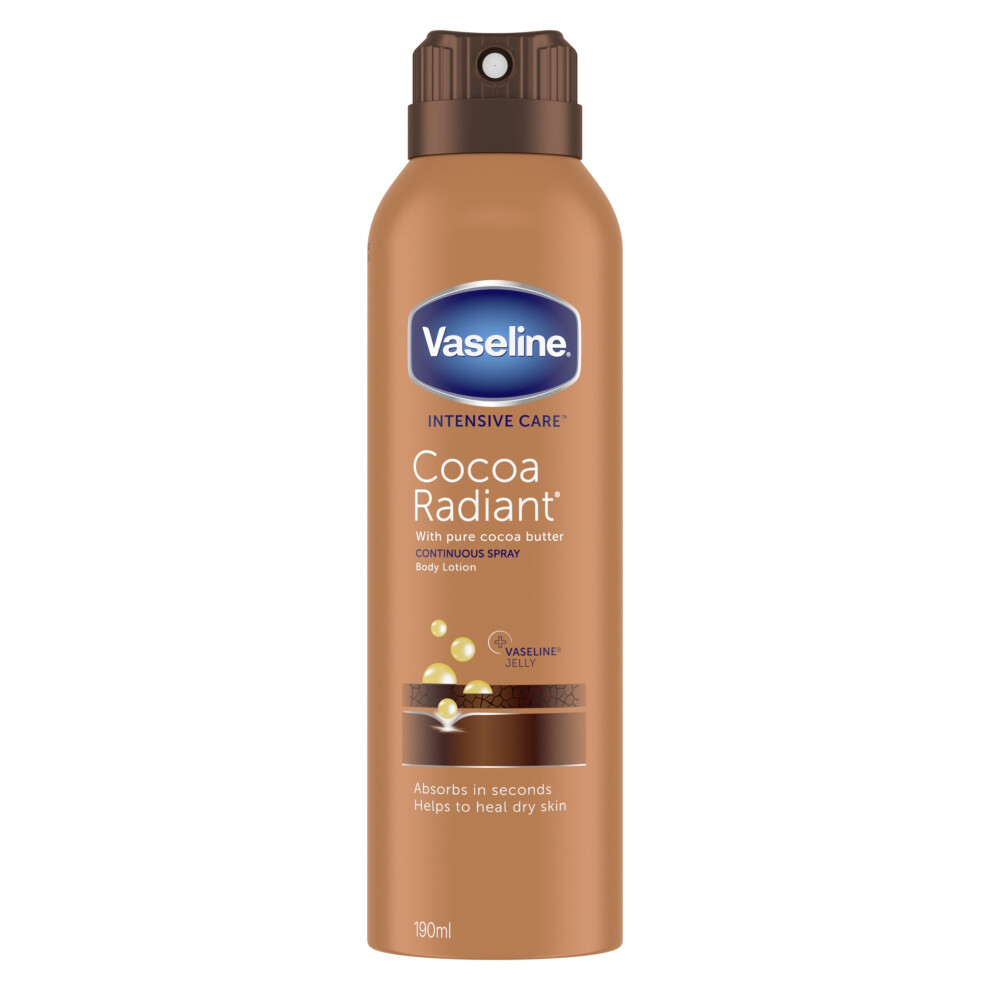 Intensive Care Cocoa Radiant Spray Moisturiser with Vaseline jelly for very dry skin 190 ml