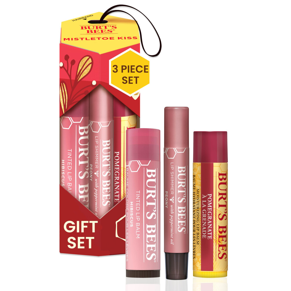 Moisturising Lip Balm, Tinted Lip Balm And Lip Shimmer, Mistletoe Kiss