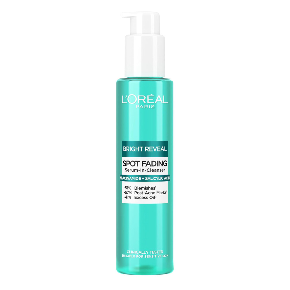 L’oréal Paris L'oréal Paris Bright Reveal Spot Serum-In-Cleanser For Face, Niacinamide And Salicylic Acid, Visibly Fades Blemishes And Post-Acne Marks,