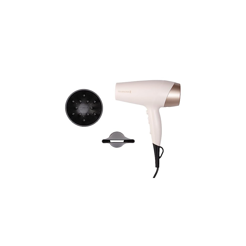 Shea Soft Hair Dryer with Micro-Conditioners enriched with Shea Oil - for soft, sleek hair. Diffuser & Wide concentrator Attachments, 3 heat & 2 speed