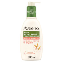 Daily Moisturising Yogurt Body Cream, Apricot & Honey Scent, With Nourishing Oat & Greek Yogurt, 24-Hour Moisturisation, Suitable for Dry, Sensitive