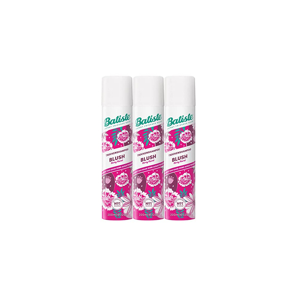 Dry Shampoo in Blush, Floral & flirty Fragrance, No Rinse Spray to Refresh Hair in Between Washes â 6 x 200ml Multi Pack