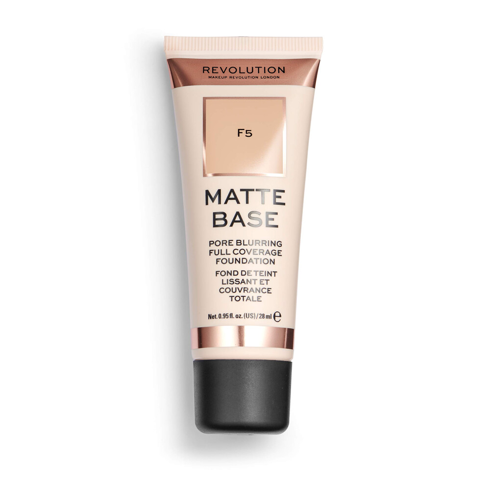Revolution Beauty London Makeup Revolution, Matte Base, Foundation, F5, 28Ml