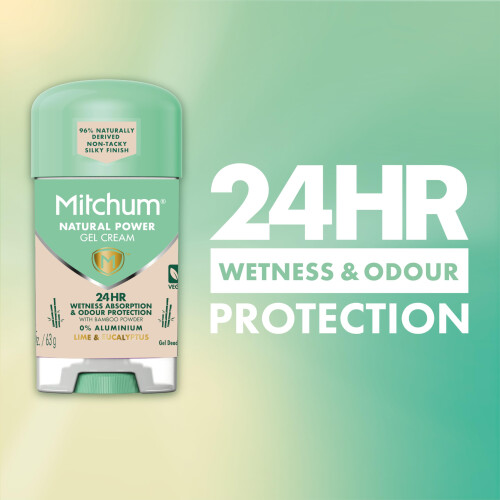 Mitchum Women's Natural Power Gel Cream Lime Eucalyptus 1
