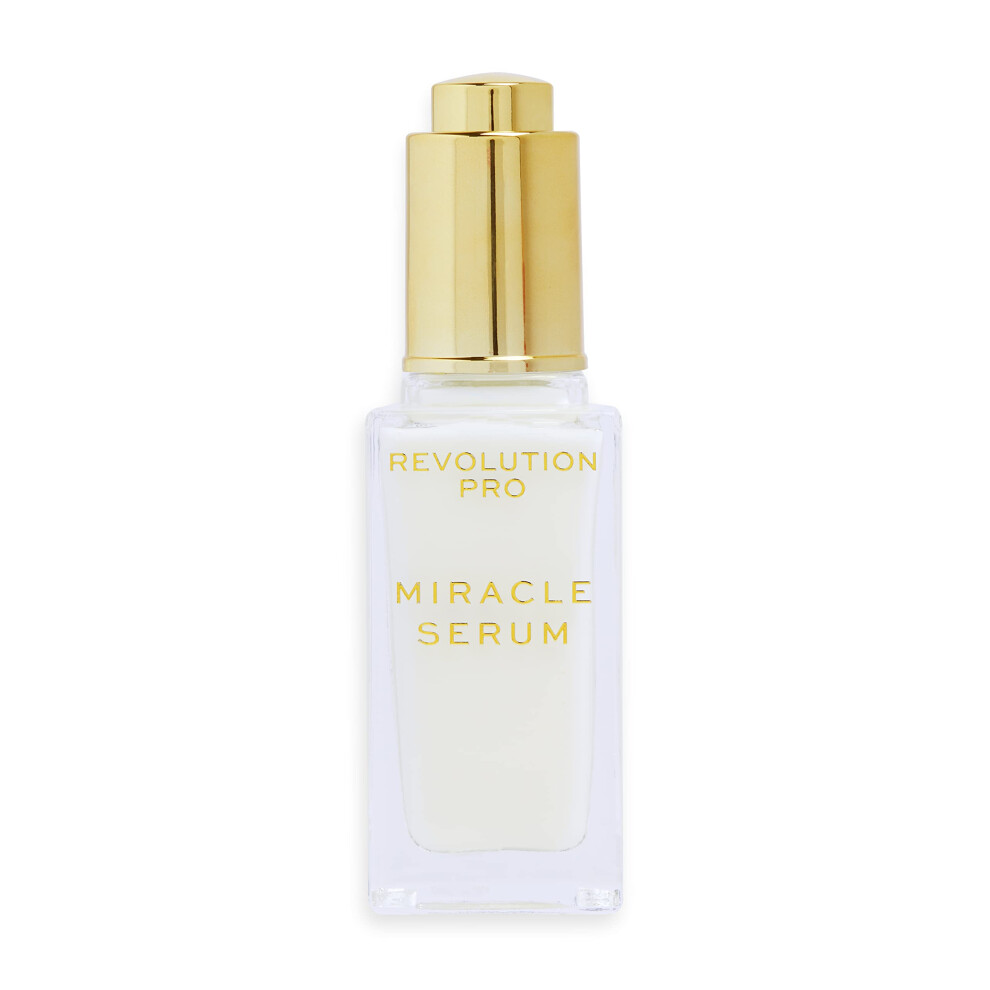 Revolution Pro, Miracle Serum, Hydrating Face Serum, Reduces Dullness, Improves Uneven Skin Tone, Contains Hyaluronic Acid & Niacinamide, 30ml