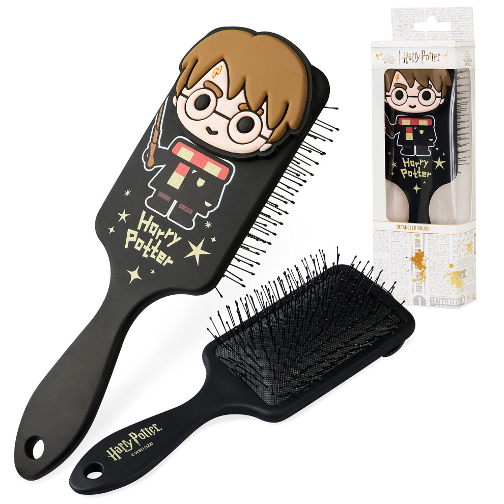Harry Potter Gifts For Girls Hair Brush For All Hair Types Detangling Styling Women Beauty Accessories Handbag Size Official Product (Black)
