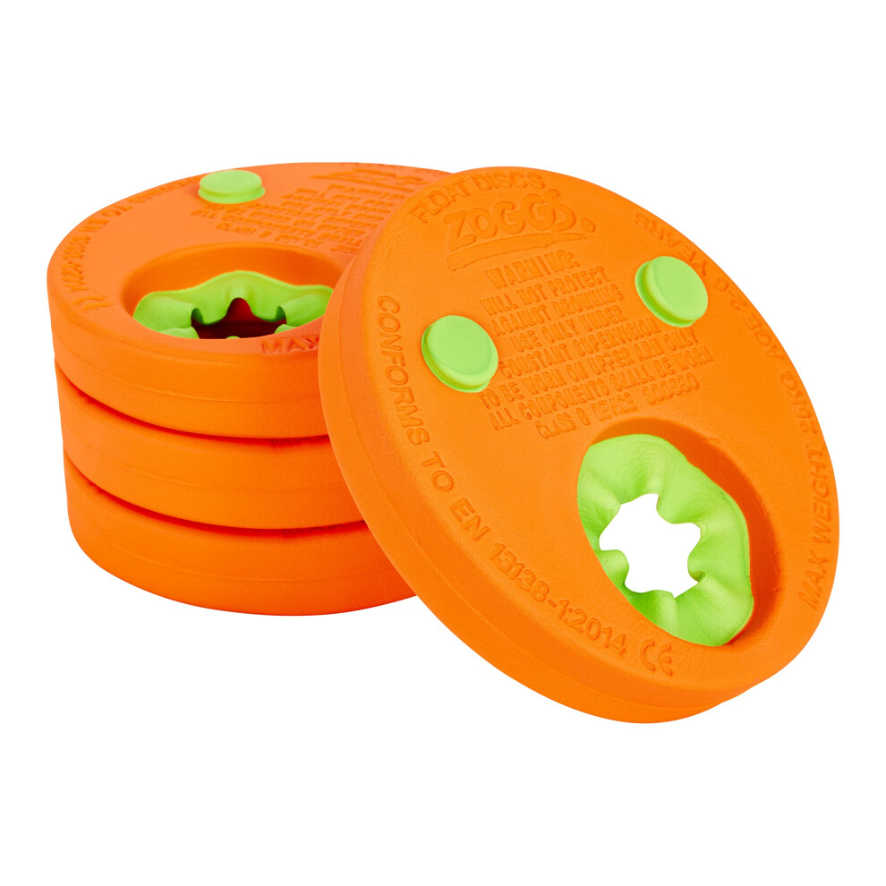 Float Discs Armbands, Confidence Building Safe Zoggs Swimming armbands Starter For Children, Ideal For Kids, 2-6 years, Orange/green