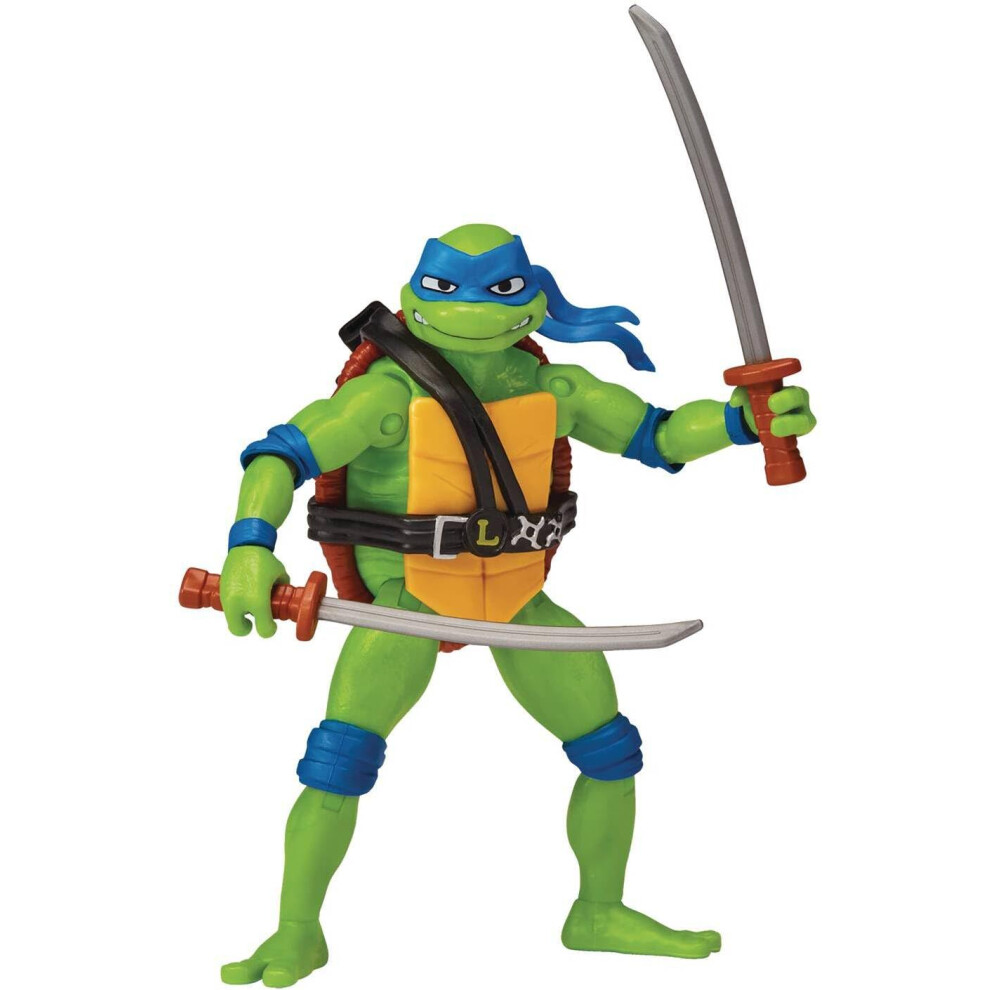 Teenage Mutant Ninja Turtles: Mutant Mayhem 4.5â Leonardo Basic Action Figure. Ideal present for boys 4 to 7 years and TMNT fans!, Black