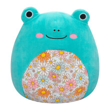 SQCR05383 7.5-Inch-Robert The Aqua Frog with Floral Belly, Multicolour