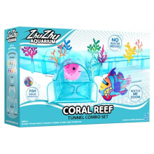 Zhu Zhu Pets | Zhu Zhu Aquarium Coral Reef Tunel Playset | Electronic Pets | Ages 4+, Blue
