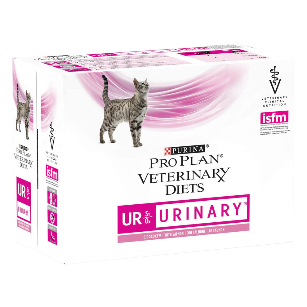 Purina Pro Plan Veterinary Diets Ur Urinary Wet Cat Food 10X85g Salmon