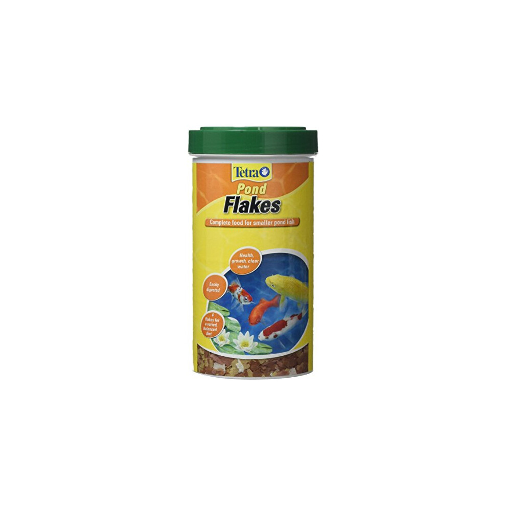 Pond Flake Complete and Varied Fish Food for Young and Small Pond Fish, 500 ml