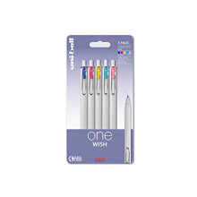 On Point One Wish UMN-S-05 Retractable Gel Pens. Premium 0.5mm Rollerball Tip for Super Smooth Handwriting. Contemporary Compact Design Perfect for
