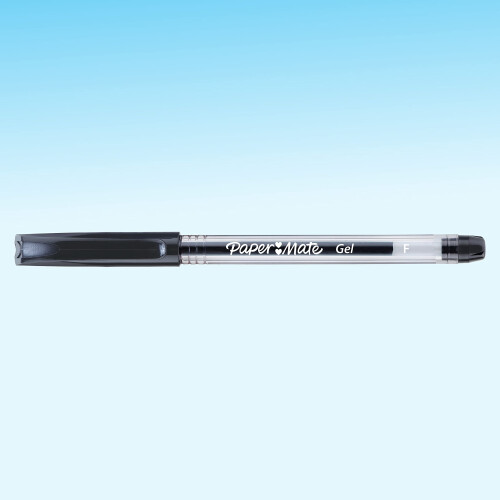 Paper Mate Gel Pens, Smooth Needle Point (0.5mm), Black, 12 Count 1
