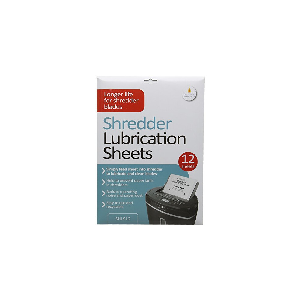 Pack of 12 Shredder Lubrication Sheets - Great alternative to messy oil