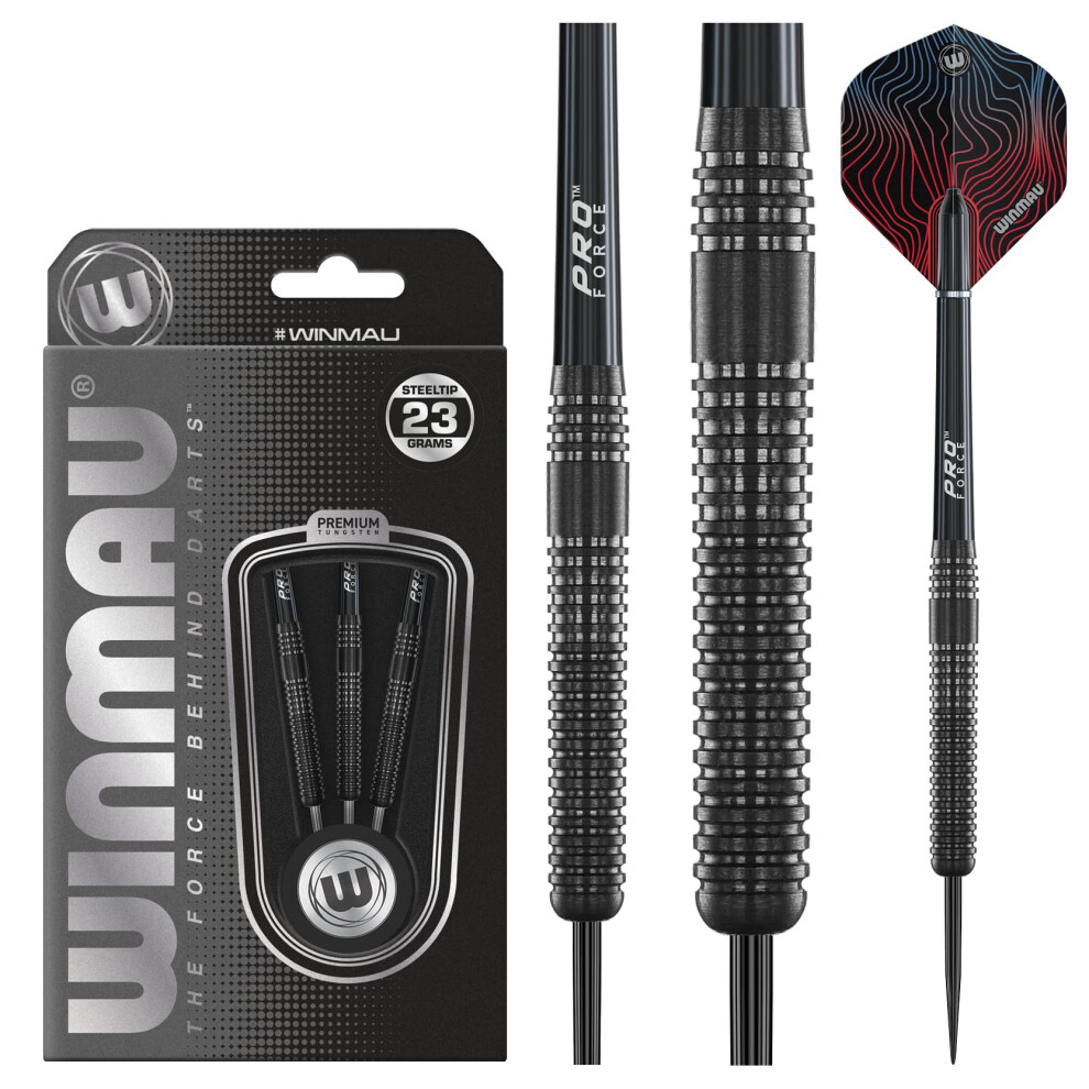 Solaris Pro Specialist Tungsten 23 Gram Steel Tip Darts Set With Flights And Shafts (Stems)