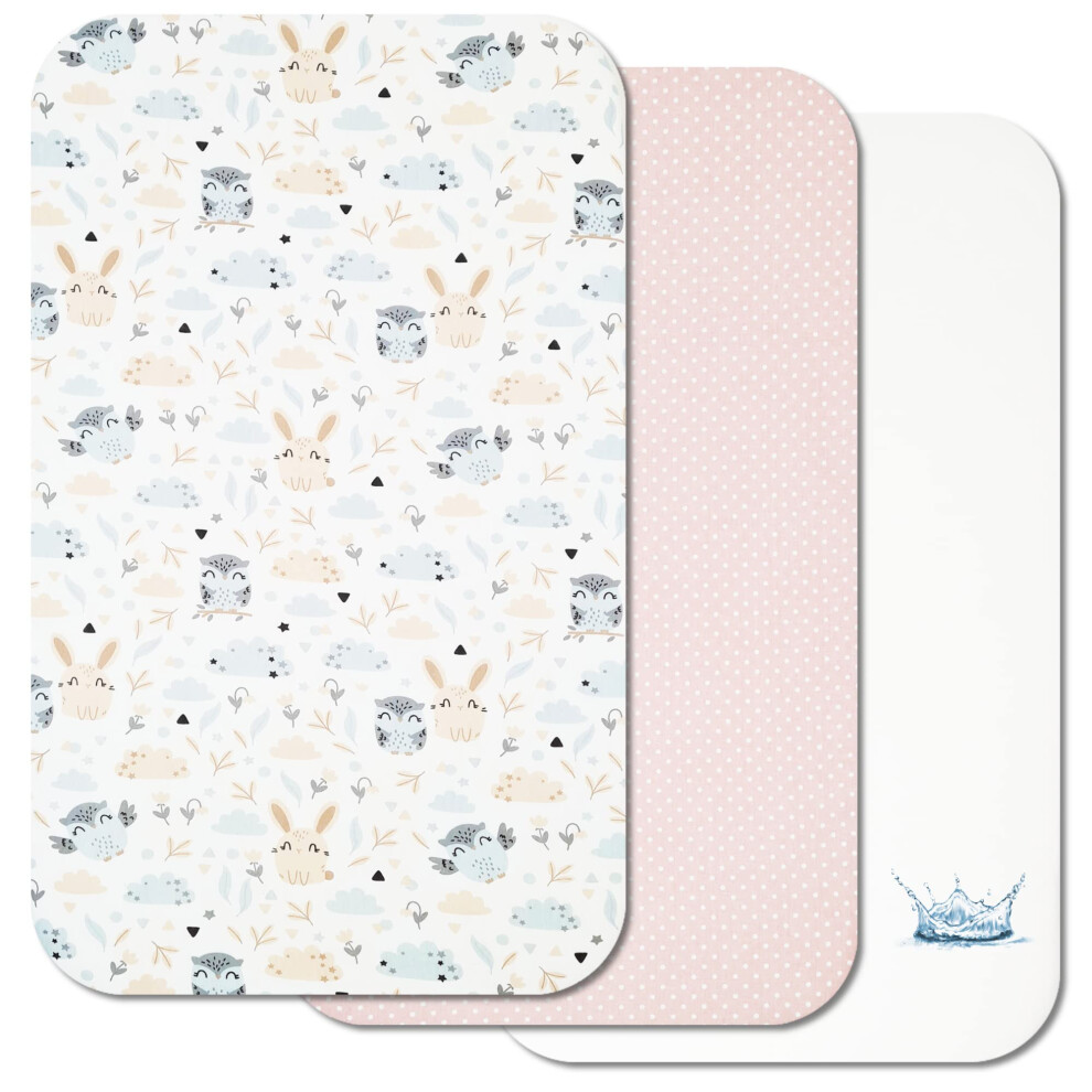 Selemavi Next To Me Crib Sheets - 3Pc Crib Sheets Set - 2 Fitted Cotton Sheets And 1 Waterproof Mattress Protector For Bedside Cribs - 100% Organic Cotton