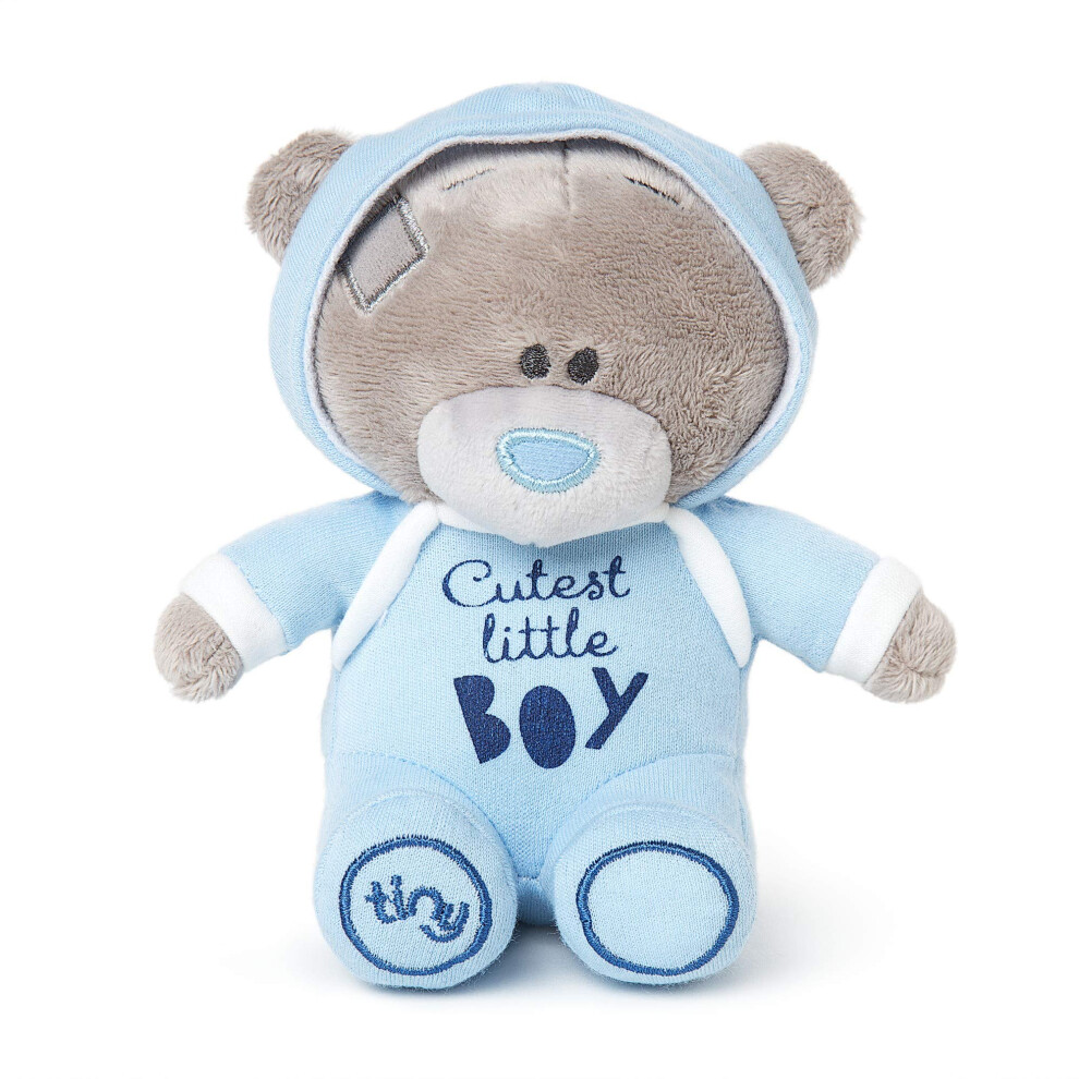 Tiny Tatty Teddy 'Cutest Little Boy' Bear In Baby Grow - Official Collection Blue Me To You