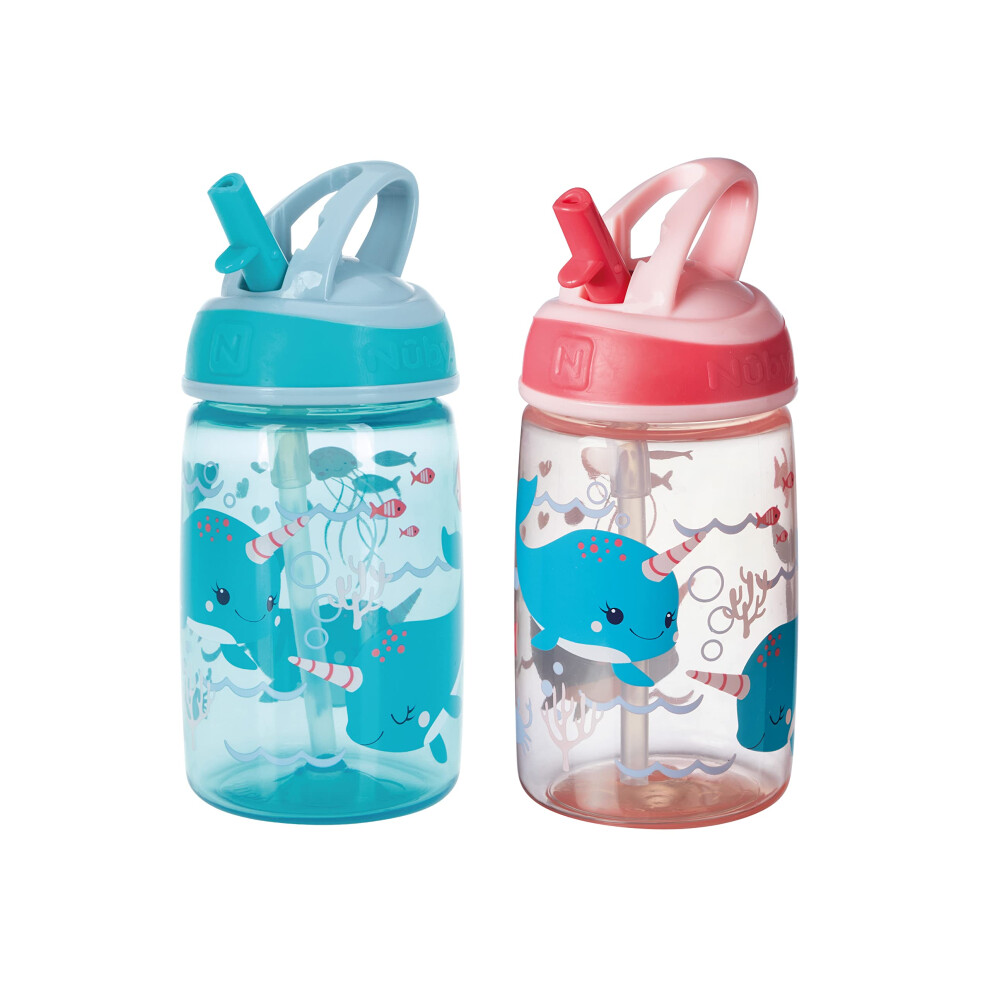 Mighty Swig Water Bottle - No Spill Active Toddler Sippy Cup | 360 ml / 12 oz | Carry Handle | Dishwasher and Microwave Safe | Suitable Beaker for 18