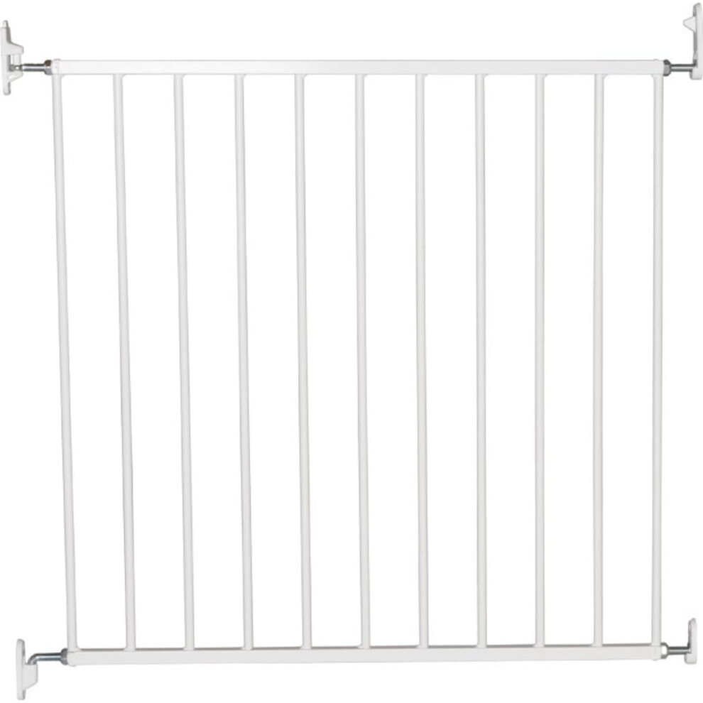 Babydan Aarhus, Covers Openings Between 72-78.5 Cm/28.4-30.9 Inches, Basic Stair Gate/Baby Gate/Safety Gate, Metal, White, Made In Denmark - (Pet Gate/Dog