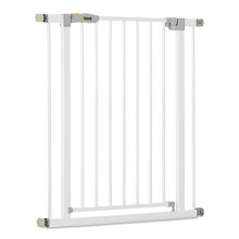 Safety Gate for Doors and Stairs Open N Stop KD / Pressure Fit / 75 - 80 cm Large / Extendable with Separate Extensions / Metal / White