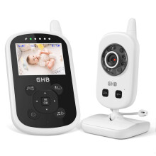 Baby Monitor, GHB Video Baby Monitor with Camera Eco Mode 900ft Range 950mAh Battery 2.4"