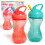 Nuby Nuby 2-Pack Flip-It Κύπελλα με Easy-Flo Καλαμάκι, 10 Ουγγιές, Χρώματα Μπορεί να Διαφέρουν 1